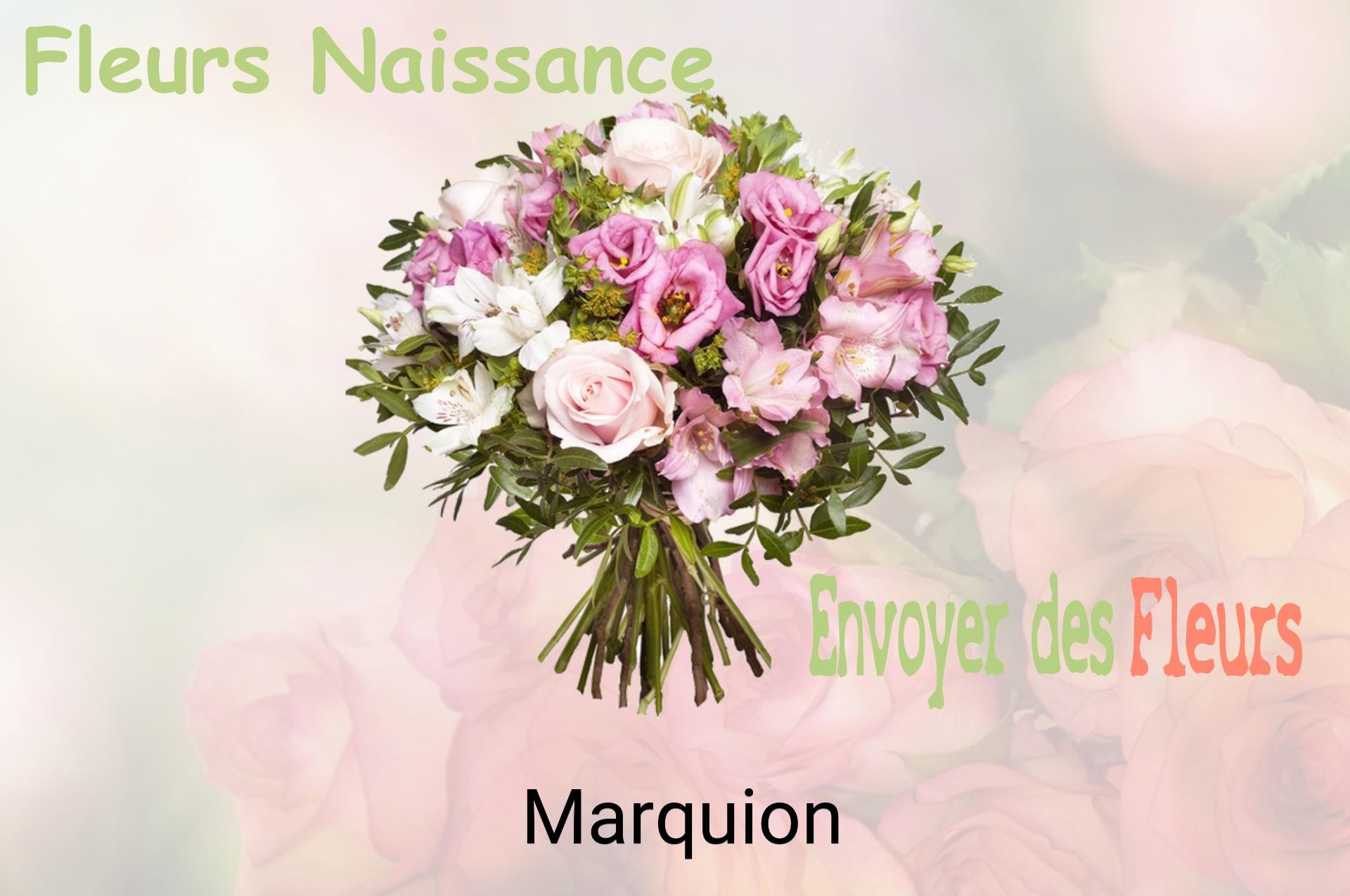 Bouquet de fleurs de naissance livré à Marquion