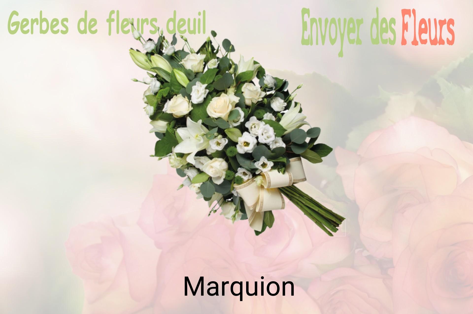 Gerbe de fleurs de deuil livrée à Marquion